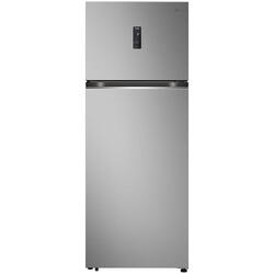 Frigider cu doua usi LG GTBV44PYBKD, 461 l, No Frost, Clasa E, Display LED, Compresor Inverter, Smart Diagnosis, Wifi, Racire prin usa, H 184.5 cm, Argintiu
