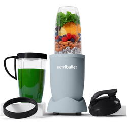Blender Nutribullet Pro Mineral NB907MASL, 900 W, 1 viteza, 5 accesorii, cupe de 710 ml si 946 ml, capac To-Go, albastru