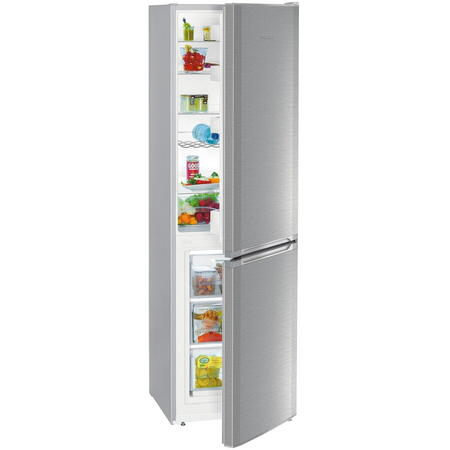 Combina frigorifica Liebherr CUefe 331-26, 296 l, VarioSpace, SmartFrost, Clasa E, H 181.2 cm, Inox