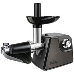 Black+Decker Masina de tocat Black&Decker BXMMA1000E, 1000W, 2 trepte viteza, accesoriu suc de rosii, Inox