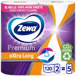 Prosoape de hartie Zewa Extra Long, 2 straturi, 2 role, 120 foi