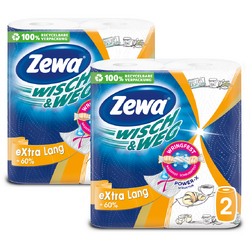 Pachet Prosoape de hartie Zewa Wisch&Weg Design, 2 straturi, 4 role, 288 foi