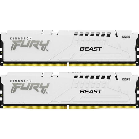 Memorie Kingston FURY Beast White 32GB DDR5 6000MHz CL30 Dual Channel Kit