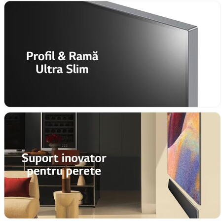 Televizor OLED LG evo OLED55G42LW, 139 cm, Smart, 4K Ultra HD, 100 Hz, Clasa F (Model 2024)