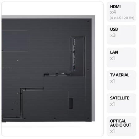 Televizor OLED LG evo OLED55G42LW, 139 cm, Smart, 4K Ultra HD, 100 Hz, Clasa F (Model 2024)