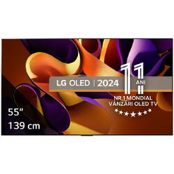 Televizor OLED LG evo OLED55G42LW, 139 cm, Smart, 4K Ultra HD, 100 Hz, Clasa F (Model 2024)