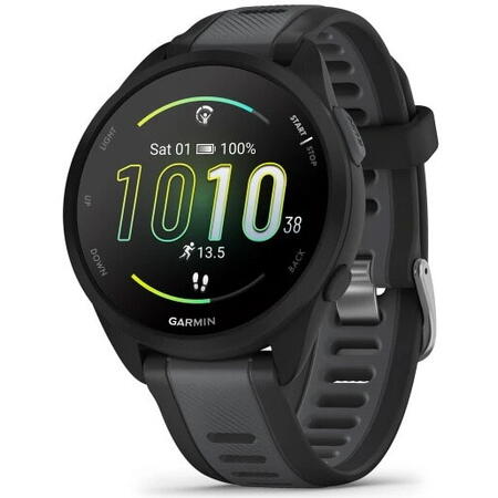 Smartwatch Garmin Forerunner 165, curea Silicon, Black/Slate Grey