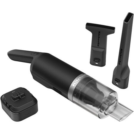 Aspirator de bucatarie fara fir KitchenAid Go 5KKVR121BM, cu baterie, Negru mat