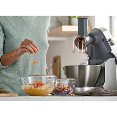 Robot de bucatarie KENWOOD Prospero+ KHC29A.M0SI, 1000 W, vas 4.3l, blender sticla 1.2l, masina de tocat, feliator cu 3 conuri, 3 accesorii patiserie, 6 trepte viteza, argintiu