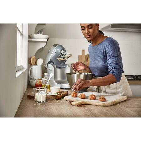 Robot de bucatarie KENWOOD Prospero+ KHC29A.M0SI, 1000 W, vas 4.3l, blender sticla 1.2l, masina de tocat, feliator cu 3 conuri, 3 accesorii patiserie, 6 trepte viteza, argintiu