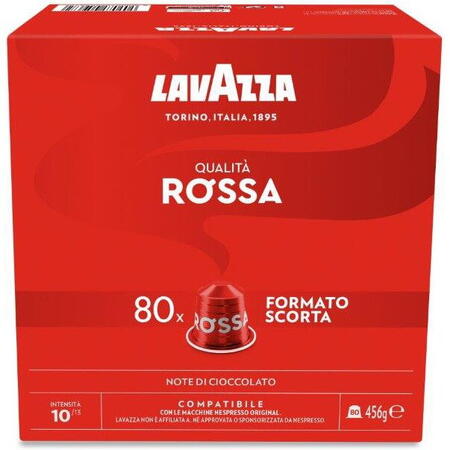 Cafea capsule Lavazza Qualita Rossa, compatibile Nespresso, 80 x 5.7g