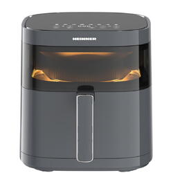 Heinner Friteuza cu aer cald HAF-B6GRY17LG, 1700 W, 5.7l, display digital, termostat reglabil 80-200 grade, Gri antracit
