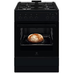 Aragaz Electrolux LKG504013K, Gaz, 4 arzatoare, Aprindere integrata plita si cuptor, Siguranta plita si cuptor, Autocuratare catalitica, Grill electric, Rotisor, Clasa A, 60 cm, Negru