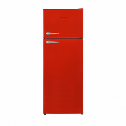 Frigider cu doua usi Fram FDD-VRL212RDE++, clasa E, 212l, H 145cm, Rosu