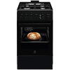 Aragaz Electrolux LKG504022K, Gaz, 4 arzatoare, Siguranta plita si cuptor, Autocuratare catalitica, Grill electric, Rotisor, 50 cm, Negru