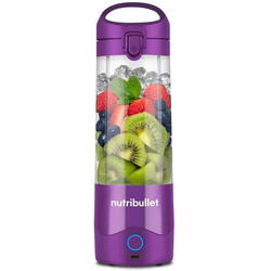 Blender portabil Nutribullet NBP003PU, cupa 475 ml, USB-C, mov
