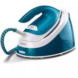 Philips Statie de calcat cu abur GC6815/20, 2400W, 1.3 l, 6 bar, 360 g/min, Smart Calc Clean, OptimalTEMP, Albastru
