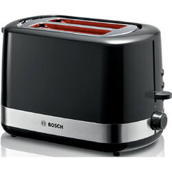 Bosch Prajitor paine TAT6A513, Inox, 800W, 2 felii, Dezghetare/Reincalzire, Negru
