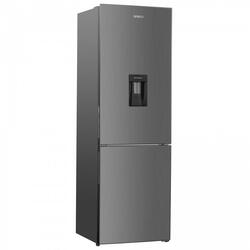 Combina Frigorifica Samus SCX396NFDE, 291 L, Full No Frost, Clasa energetica E, Dozator apa, Termostat reglabil, 3 sertare la congelator, H 185 cm, Inox