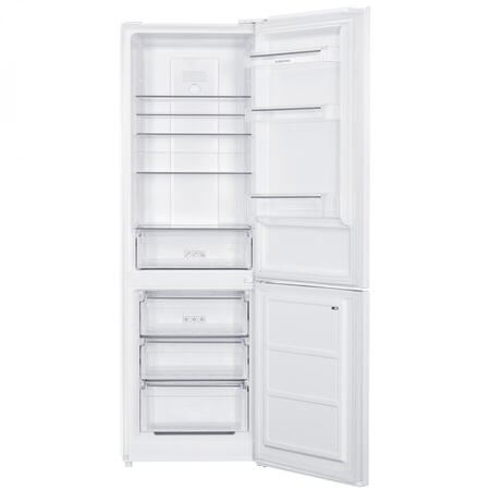 Combina frigorifica Albatros CNF395E, 293 L, H 185 cm, Full No Frost, termostat reglabil, usi reversibile, lumina interioara tip LED, picioare reglabile, clasa E, Alb