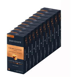 Set 10 x Capsule cafea Davidoff Café Crema Elegant Lungo, 100 capsule x 5.5g, Compatibil sistem Nespresso