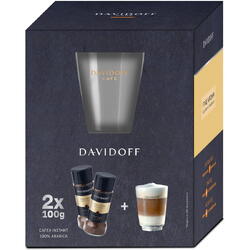 Set Cafea Instant Davidoff Café Fine Aroma 2x100g + Cana Latte Machiatto