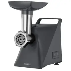 Masina de tocat Samus SMT-1215GRAY, 1200 W, 3 site metalice, Piciorue antialunecare, Numar viteze 1 + revers