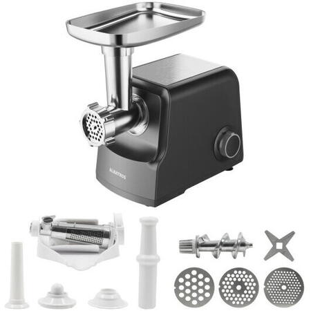 Masina de tocat MTA2205, 2200 W, Viteze: 2 + Revers, Accesorii pentru carnati si kibbe, 3 discuri(site), Negru
