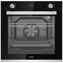 Cuptor Incorporabil Samus SCE8171BGV, 80 L, 7 Functii, Ventilator, 2500 W, Grill electric, Clasa energetica A, Negru/Inox