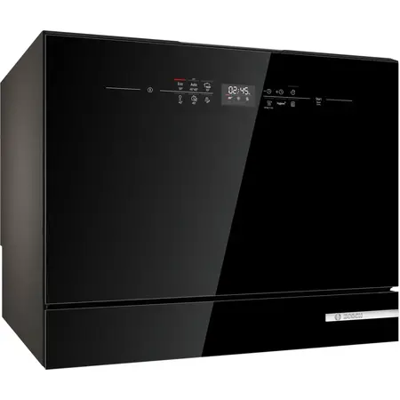 Masina de spalat vase Bosch SKS6ITB00E, compacta independenta, 6 seturi, 55 cm, Negru