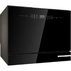 Masina de spalat vase Bosch SKS6ITB00E, compacta independenta, 6 seturi, 55 cm, Negru