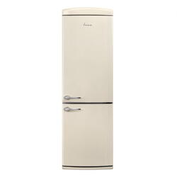 Combina frigorifica Fram FC-VRR341BGE++, 340 l, Less Frost, Control mecanic, Iluminare LED, Clasa E, H 186 cm, Crem
