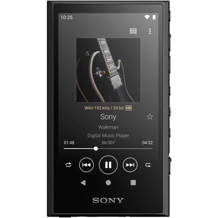 MP4 Player Sony Walkman NW-A306B, Hi-Res Audio, Amplificator S-master HX, Android 12, Ecran HD tactil, Bluetooth 5.0, Wi-Fi ac, USB Type-C, LDAC, 32GB, Autonomie 36 ore, Negru