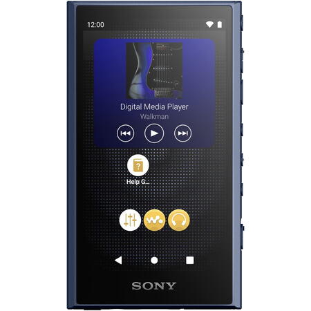 MP4 Player Sony Walkman NW-A306L, Hi-Res Audio, Amplificator S-master HX, Android 12, Ecran HD tactil, Bluetooth 5.0, Wi-Fi ac, USB Type-C, LDAC, 32GB, Autonomie 36 ore, Albastru