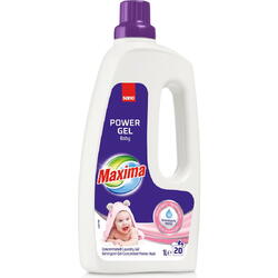 Detergent gel concentrat pentru rufe Sano Maxima Baby, 20 spalari, 1 l