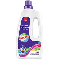 Detergent gel concentrat pentru rufe Sano Maxima Mix&Wash, 20 spalari, 1 l