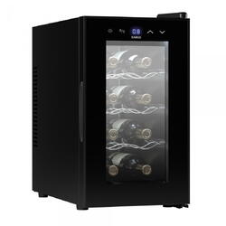 Racitor pentru vin Samus SRV25CR8, 21 L, Capacitate 8 sticle, Clasa energetica E, Mod racire termoelectric, Afisaj Electronic, H 47.5 cm, Negru