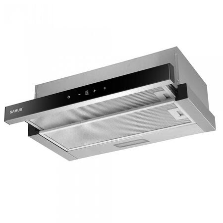 Hota incorporabila Samus HS6061DTGX, 1 Motor, Latime 60 cm, Afisaj Led, Putere absorbtie 320-611 m3/h, 3 Trepte de absorbtie, Touch Control, Inox