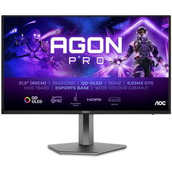 Monitor LED AOC Gaming AGON Pro AG326UD 31.5 inch UHD QD-OLED 0.03 ms 165 Hz HDR