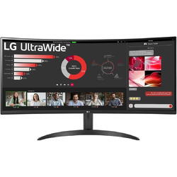 Monitor Curbat LED VA LG UltraWide™ 34", UWQHD (3440x1440), 100Hz, 5ms, sRGB 99%, HDR 10, 2x HDMI, DisplayPort, Jack, negru