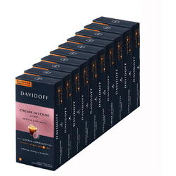 Set 10 x Capsule cafea Davidoff Café Crema Intense Lungo, 100 capsule x 5.5g, Compatibil sistem Nespresso