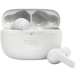 Casti audio in-ear JBL Wave Beam, True Wireless, Bluetooth, Deep Bass, Alb