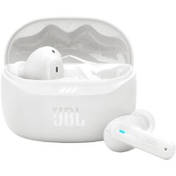 Casti In-Ear JBL Wave Beam 2, True Wireless, Bluetooth, ANC, IP54, Autonomie 40 ore, Multi-Point, Alb