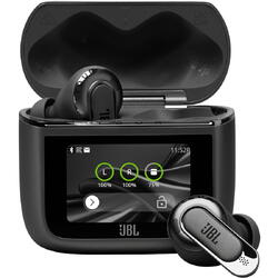 Casti In-Ear JBL Tour Pro 3, True Wireless, Bluetooth, True ANC, Smart Case, Spatial Sound, Autonomie 44 ore, Negru