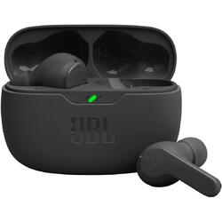 Casti In-Ear JBL Wave Beam 2, True Wireless, Bluetooth, ANC, IP54, Autonomie 40 ore, Multi-Point, Negru