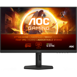 Monitor LED AOC Gaming AGON Q27G4XF 27 inch QHD IPS 0.5 ms 180 Hz HDR
