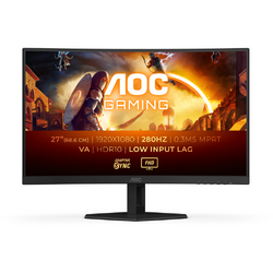 Monitor LED AOC Gaming C27G4ZXE Curbat 27 inch FHD VA 0.3 ms 280 Hz HDR