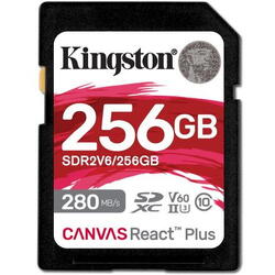 Card memorie KINGSTON SDXC Canvas React Plus Class 10 UHS-II 256GB