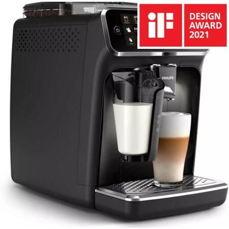 Espressor automat Philips LatteGo EP5441/50, 1500 W, 15 bar, Filtru AquaClean, 12 bauturi, Rasnita ceramica, Negru