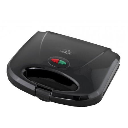Sandwich-Maker TKT002K, 700 W, Tehnologie Suprafata Antiaderenta, Indicator LED, Picioare Antialunecare, Carcasa Termoizolanta, Design Modern, Negru